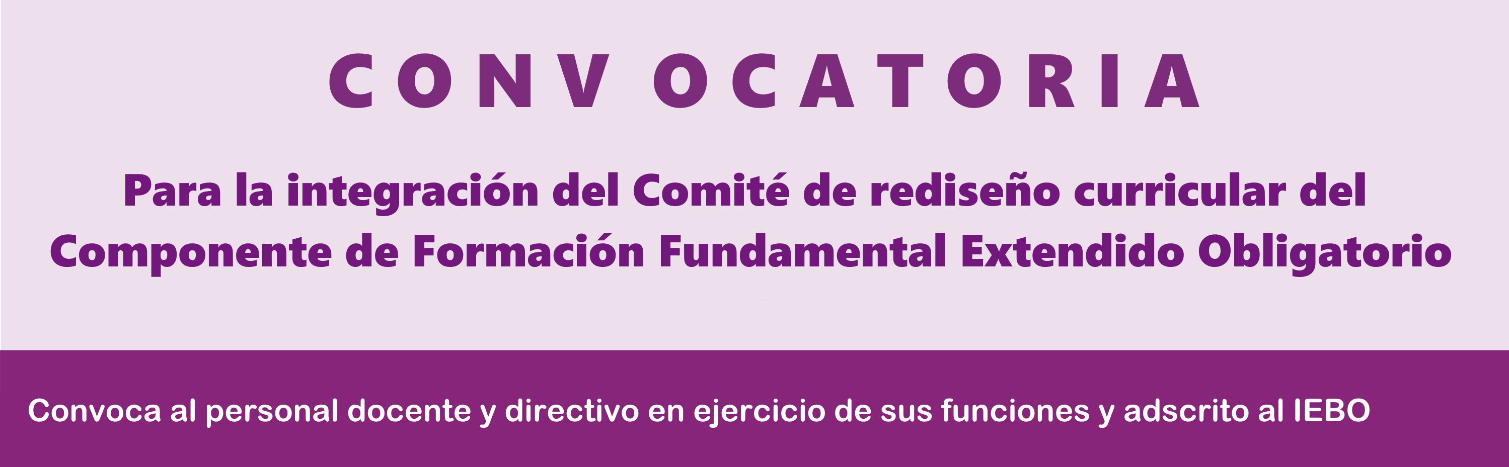 Convocatoria para el Comité FFEXO