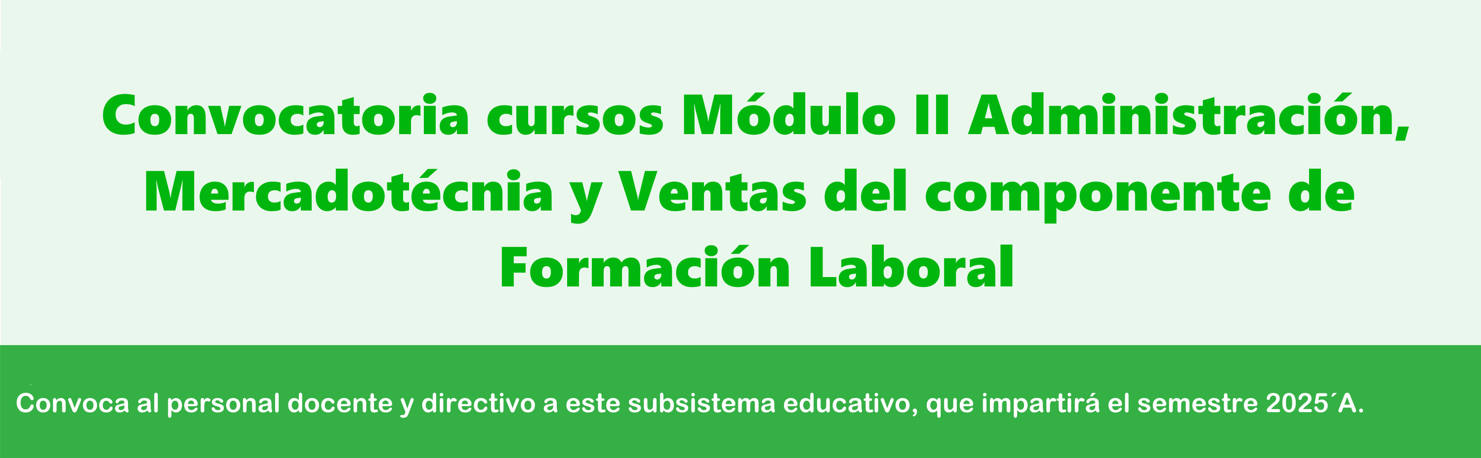 Convocatoria cursos Módulo II AMV